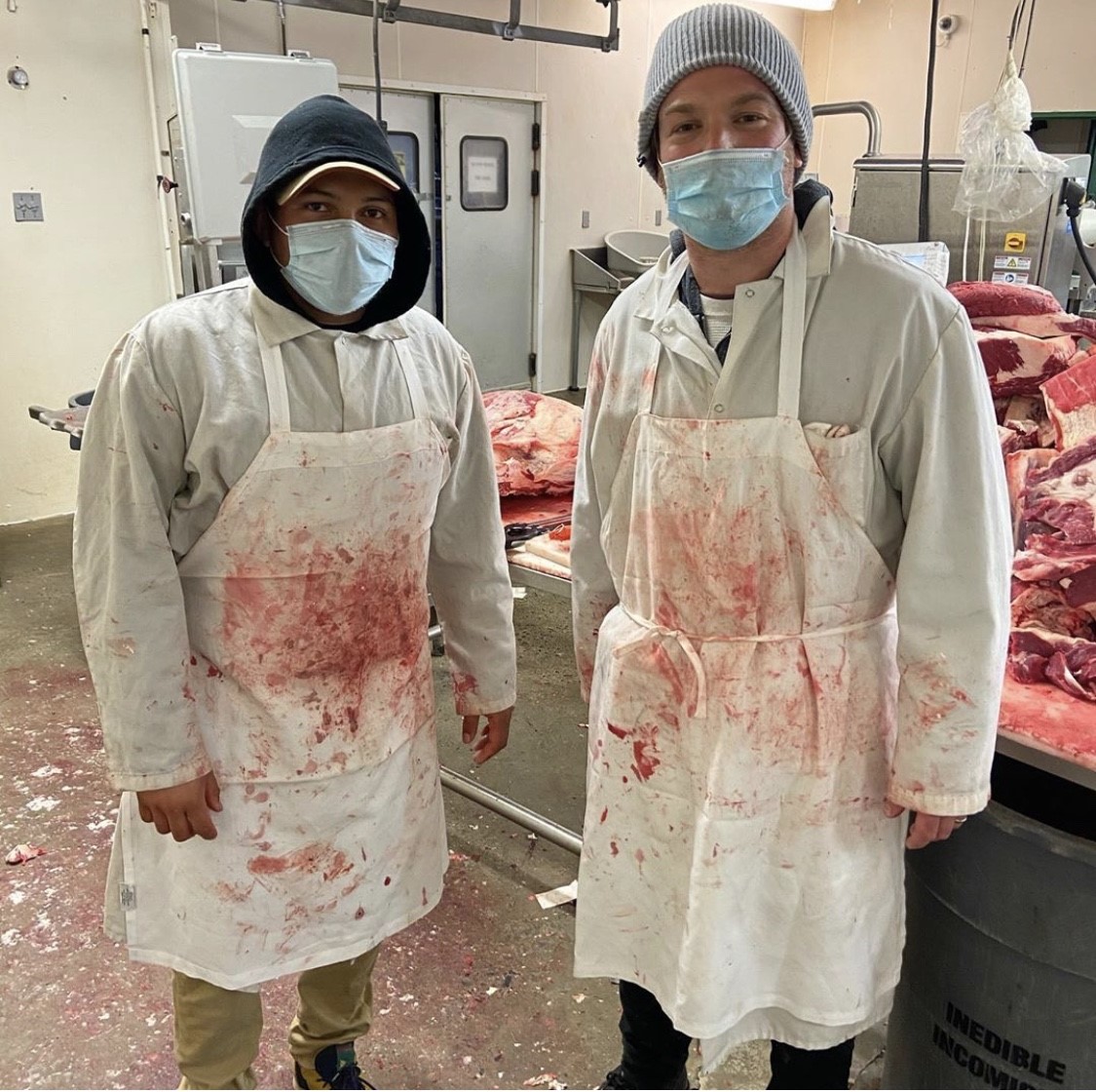 Skillman Farm Market and Butcher Shop's head butcher, Doug Palmer at meat processing plant in Maryland.