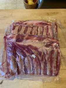 packaged pork ribs at Skillman Farm Market and Butcher Shop