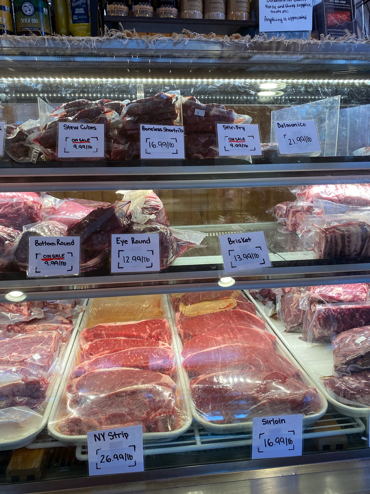 huge meat selection