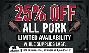 25% OFF ALL PORK